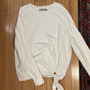 Cream Vince Tie Sweater Size Small